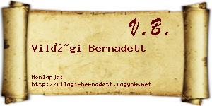 Világi Bernadett névjegykártya