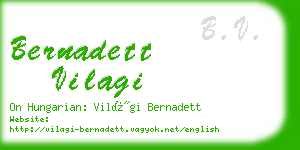 bernadett vilagi business card